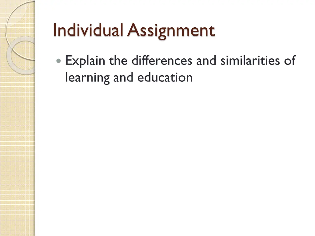 individual assignment