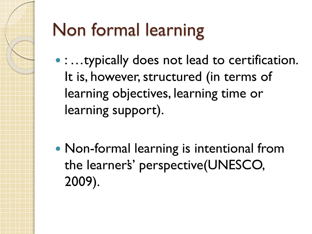 non formal learning