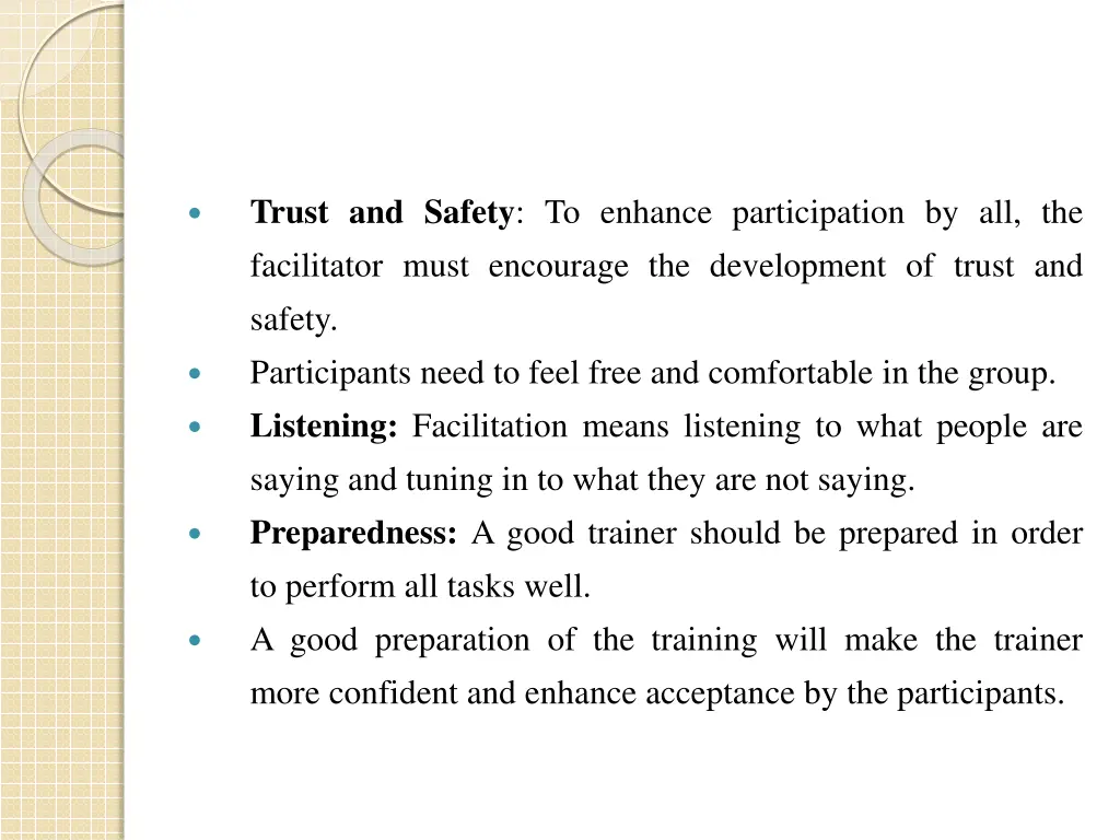 trust and safety to enhance participation