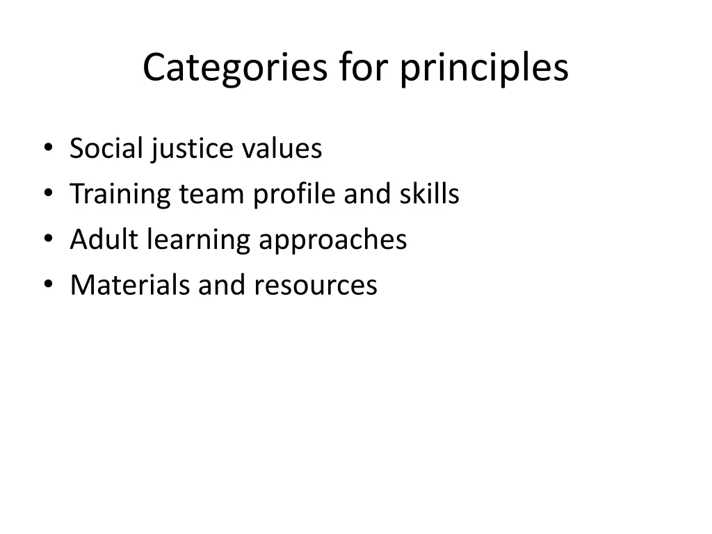 categories for principles