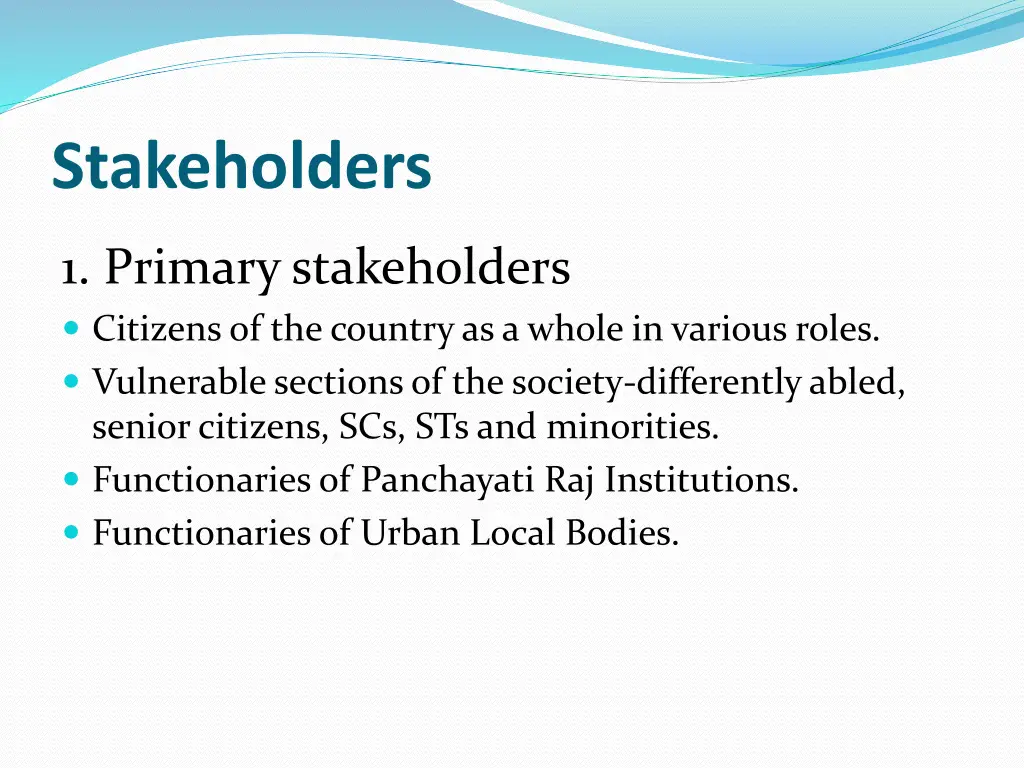 stakeholders