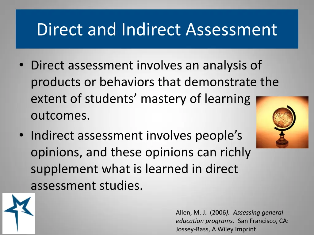 direct and indirect assessment