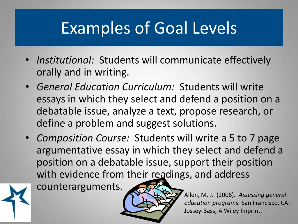 examples of goal levels