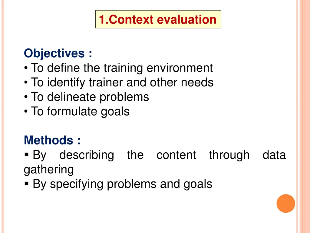 1 context evaluation