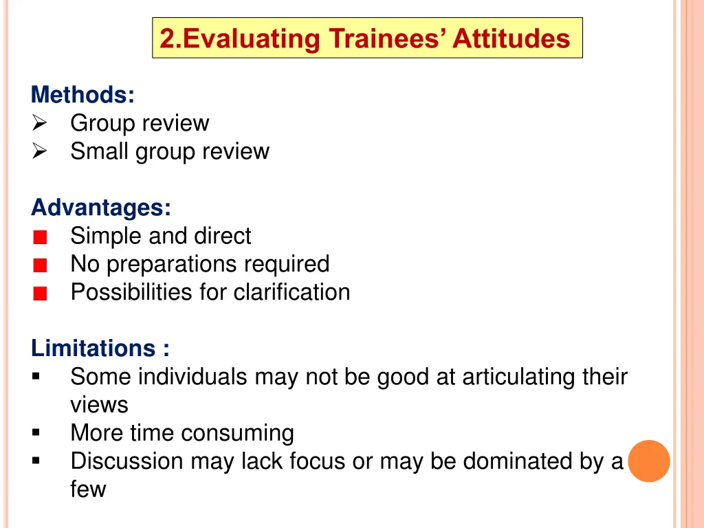 2 evaluating trainees attitudes