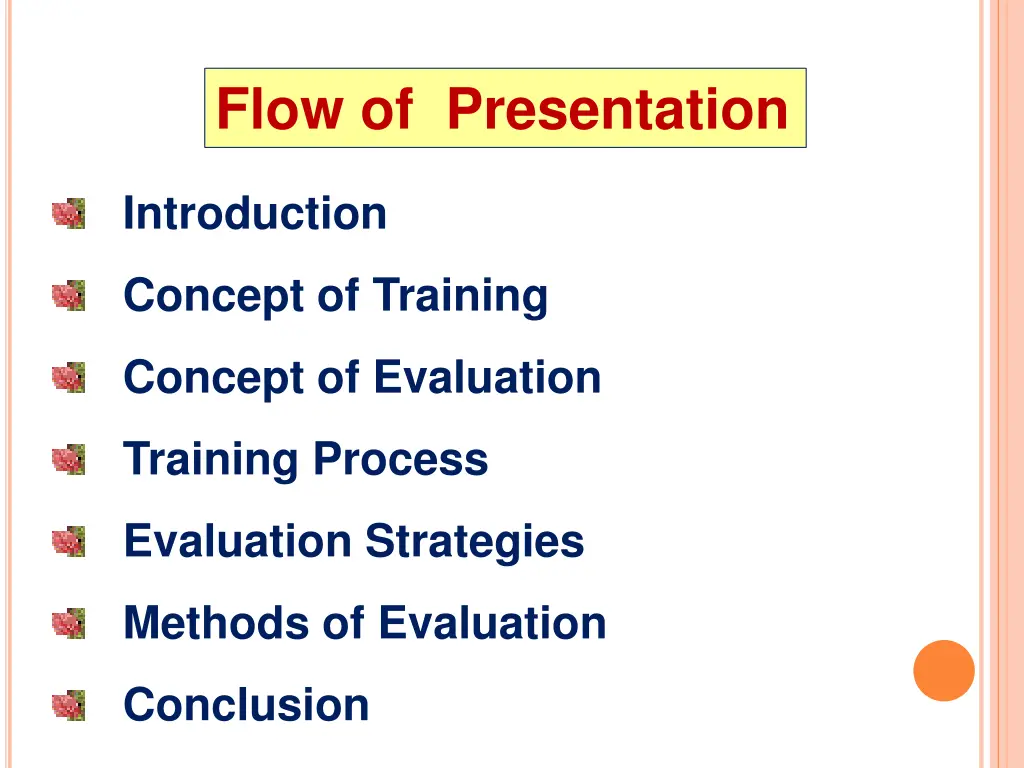 flow of presentation