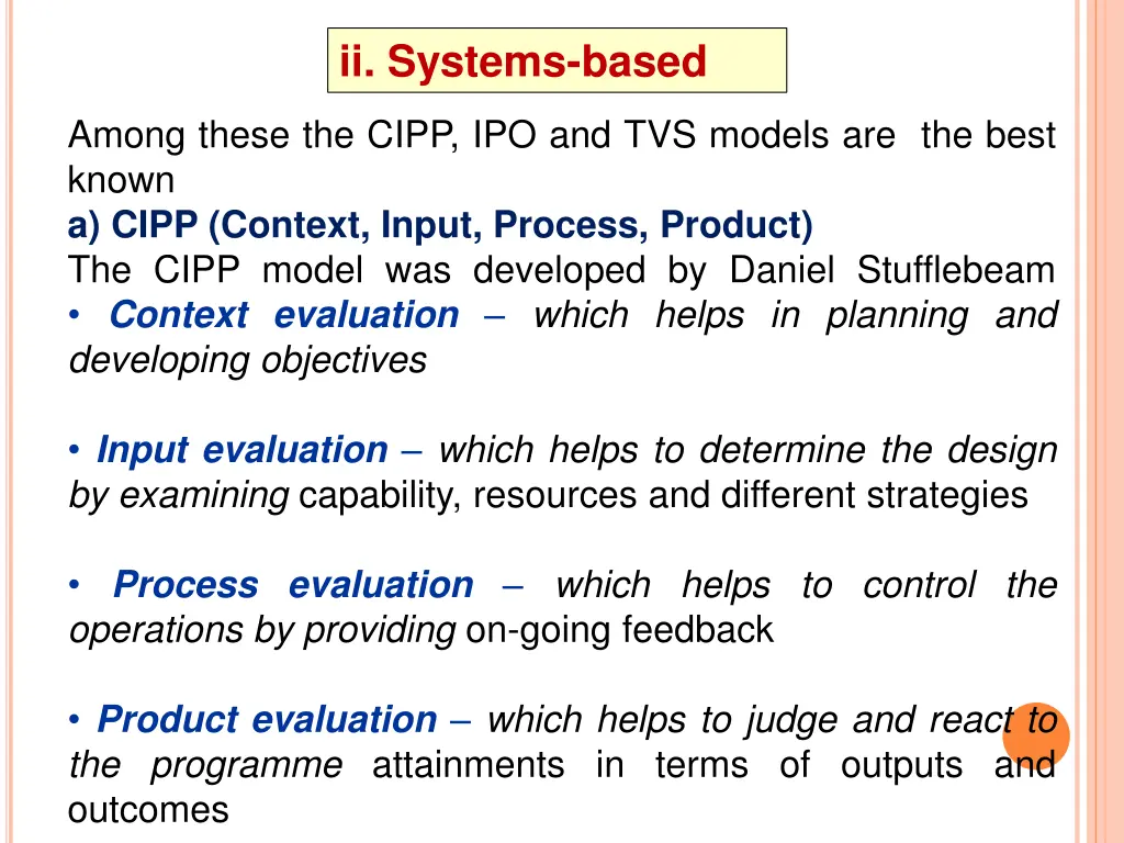 ii systems based