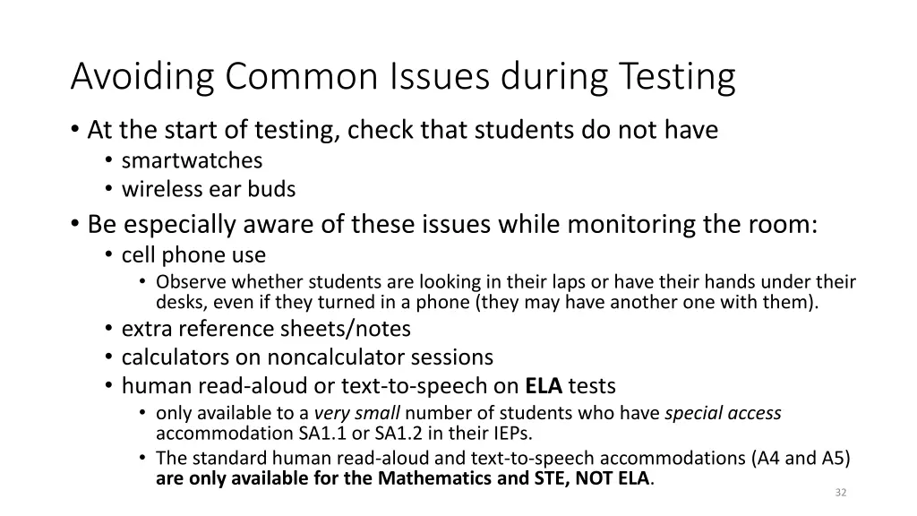 avoiding common issues during testing