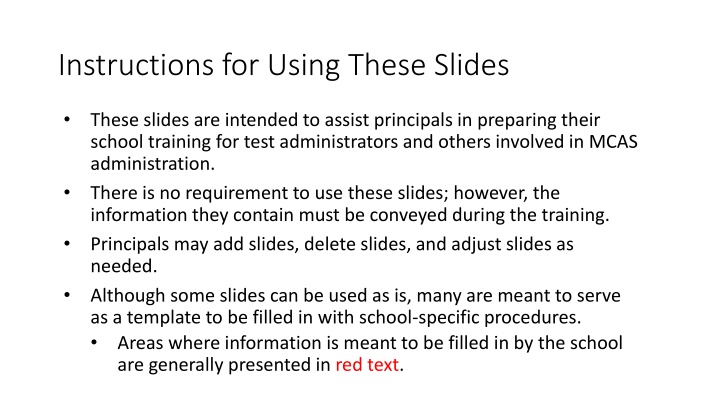 instructions for using these slides