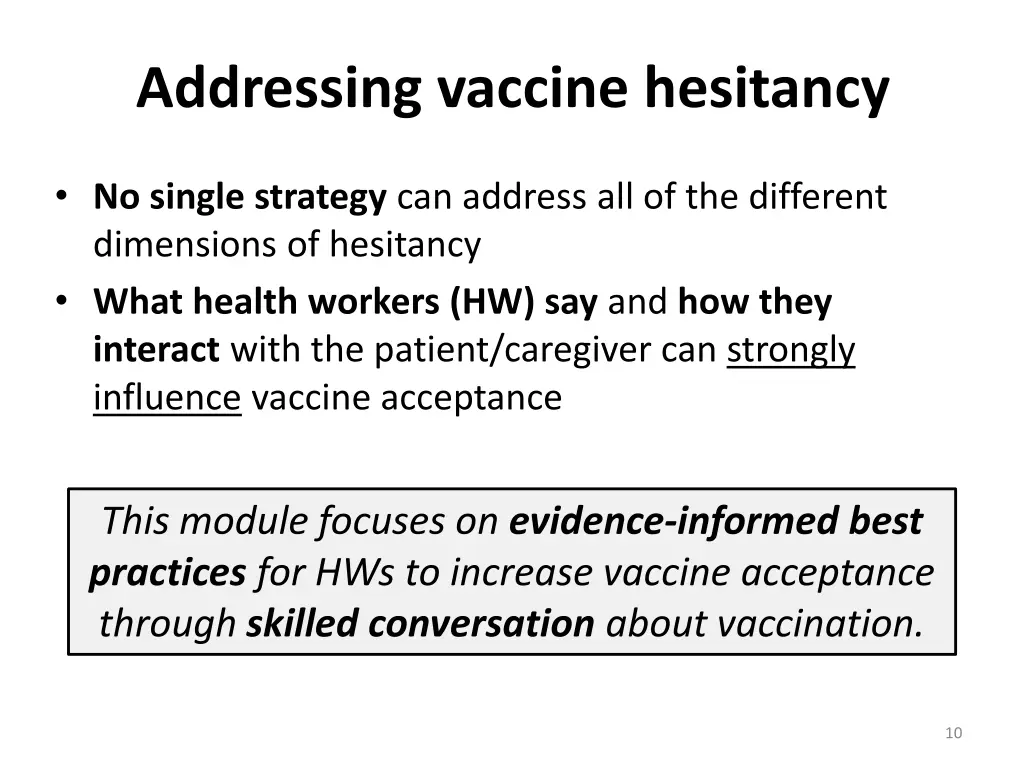 addressing vaccine hesitancy