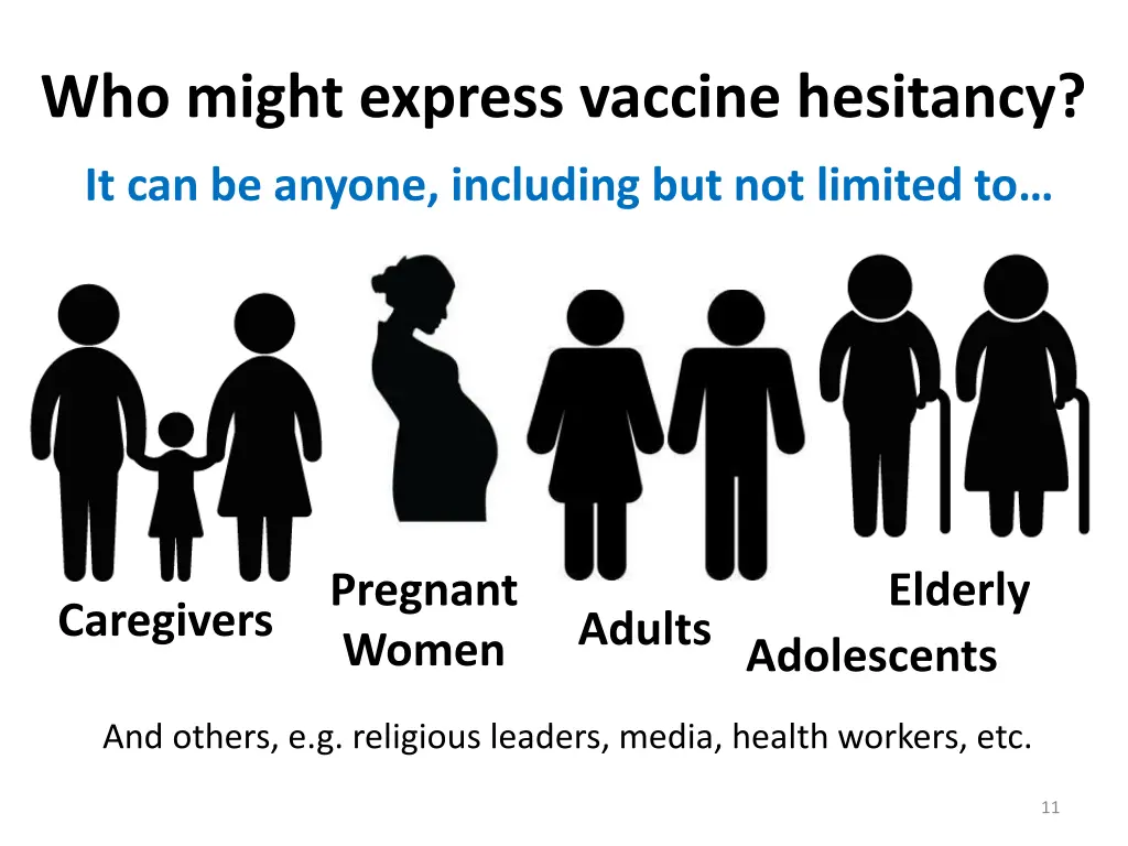 who might express vaccine hesitancy