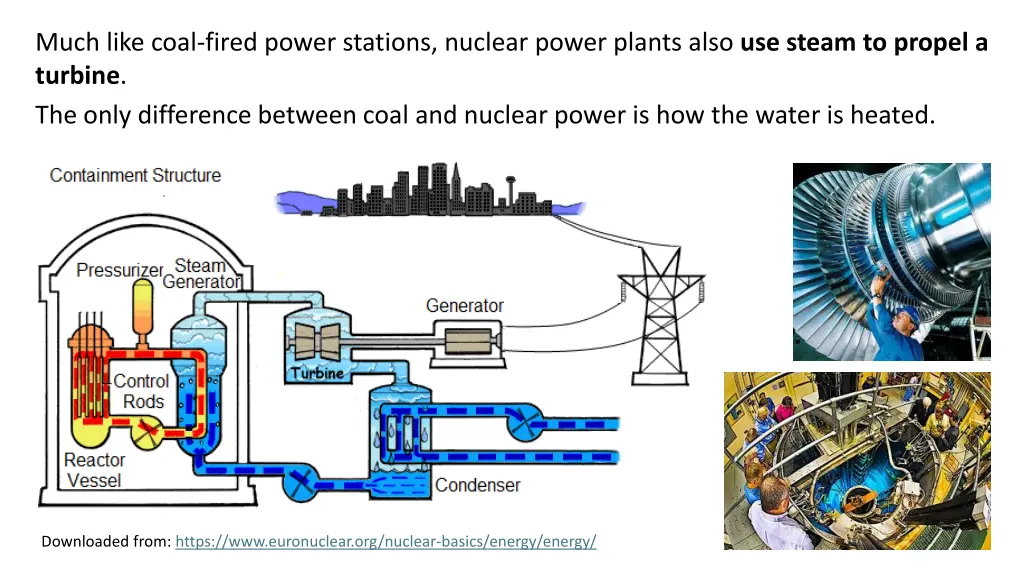 much like coal fired power stations nuclear power