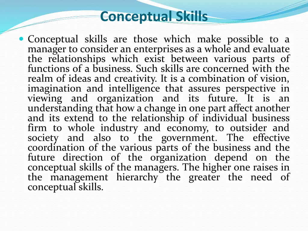 conceptual skills