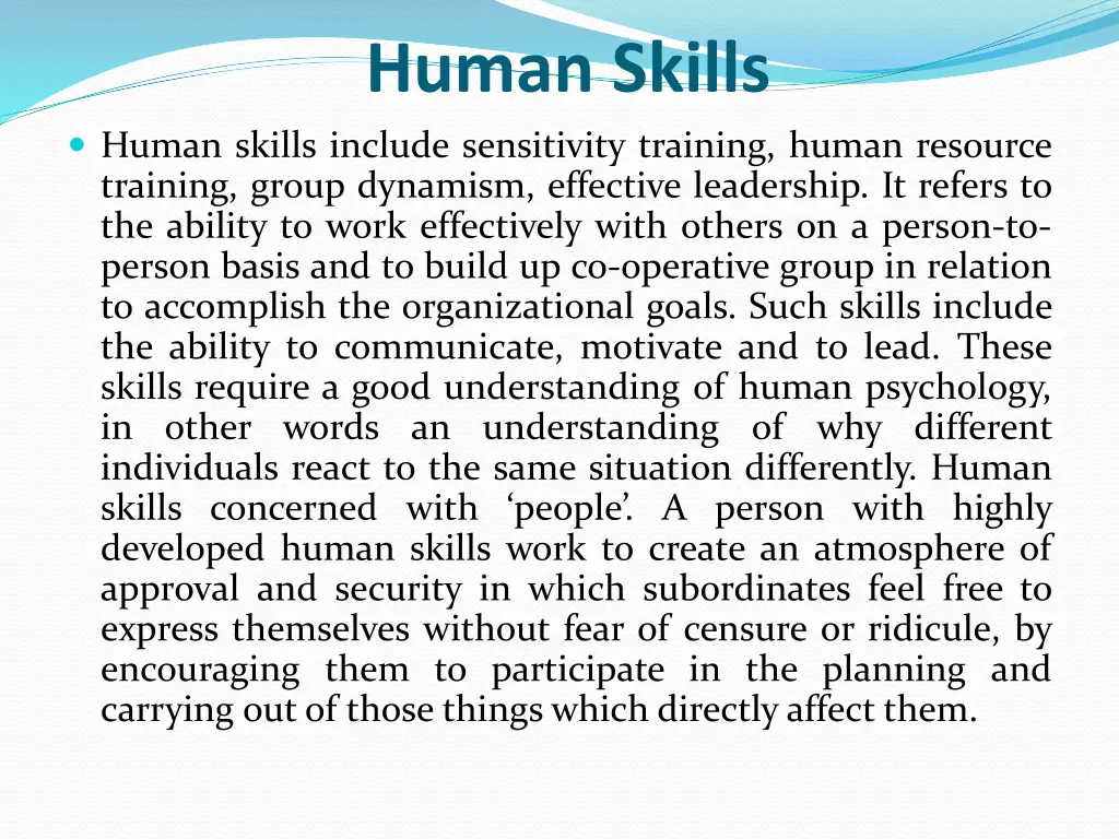 human skills