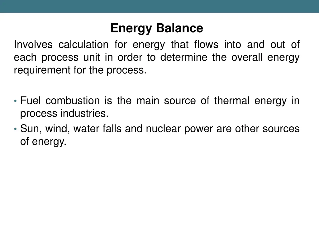 energy balance