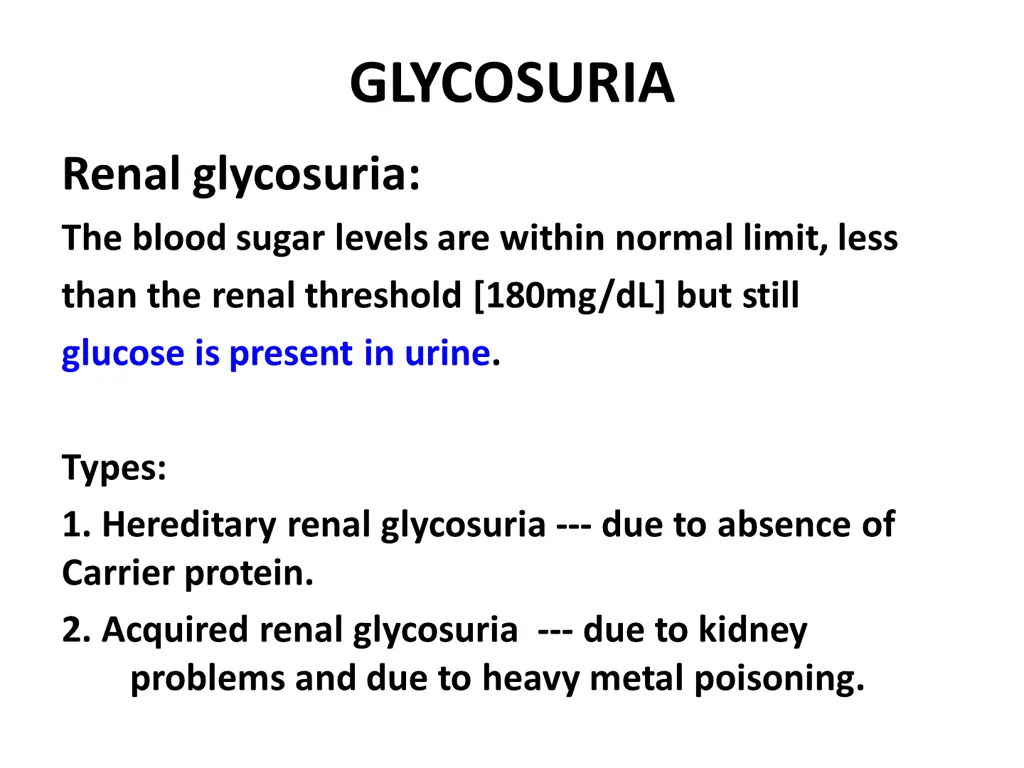 glycosuria