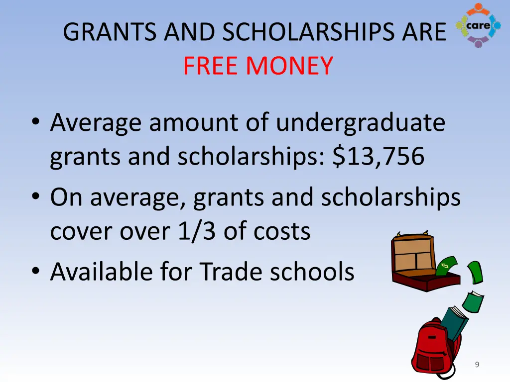 grants and scholarships are free money