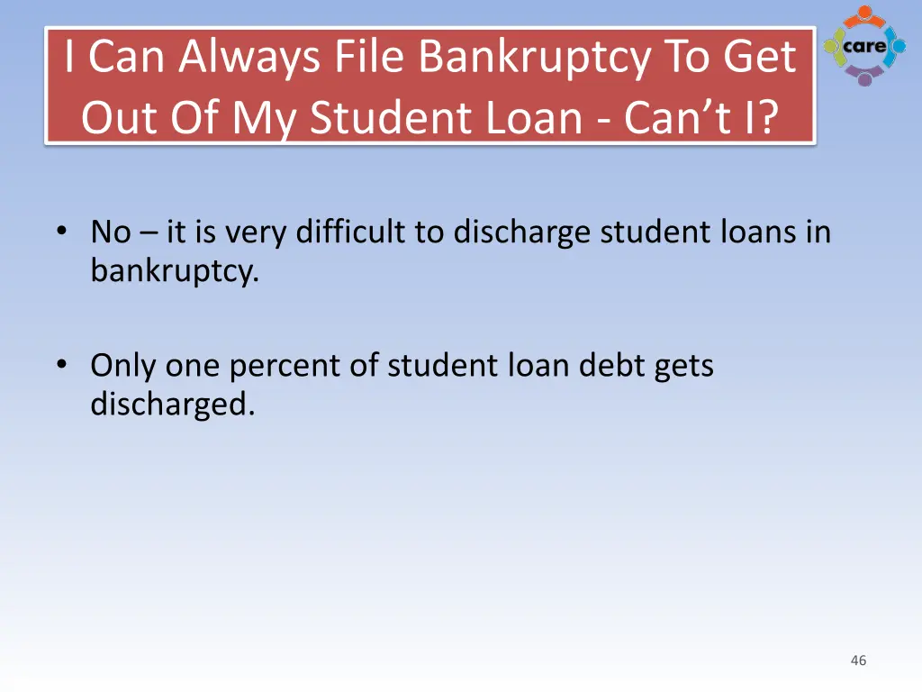 i can always file bankruptcy