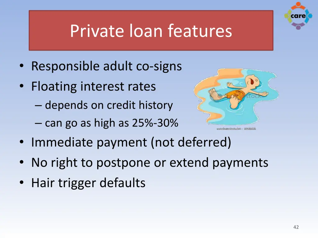 private loan features