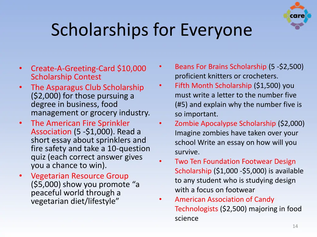 scholarships for everyone