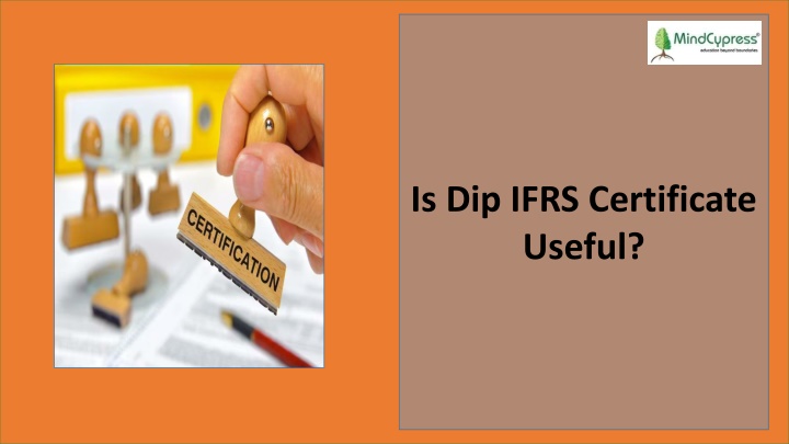 is dip ifrs certificate useful