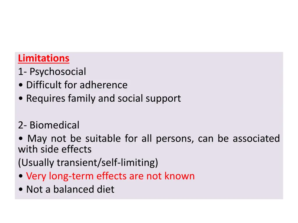 limitations 1 psychosocial difficult