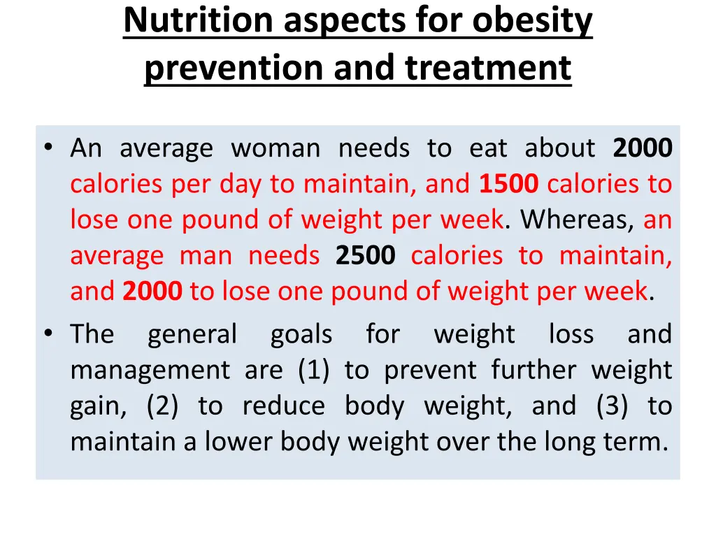 nutrition aspects for obesity prevention 1