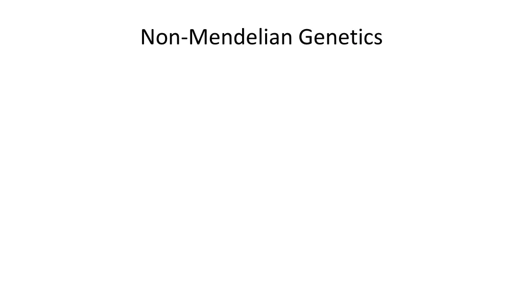 non mendelian genetics