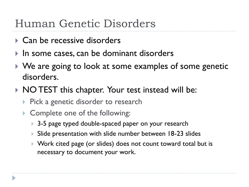 human genetic disorders