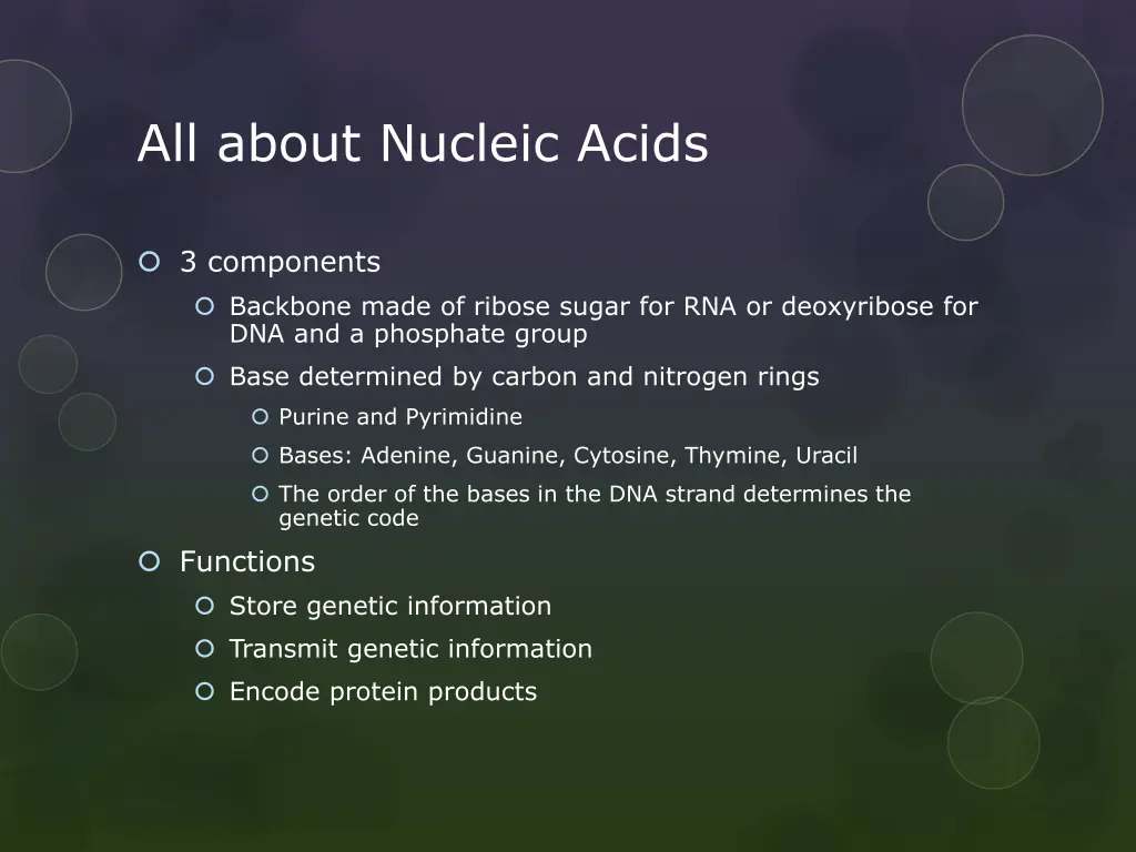 all about nucleic acids