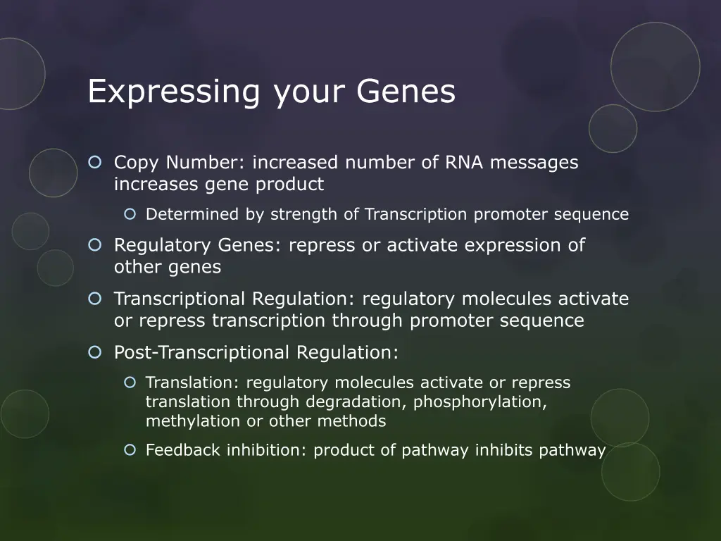 expressing your genes