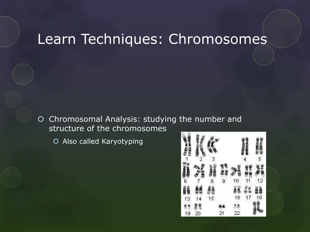 learn techniques chromosomes