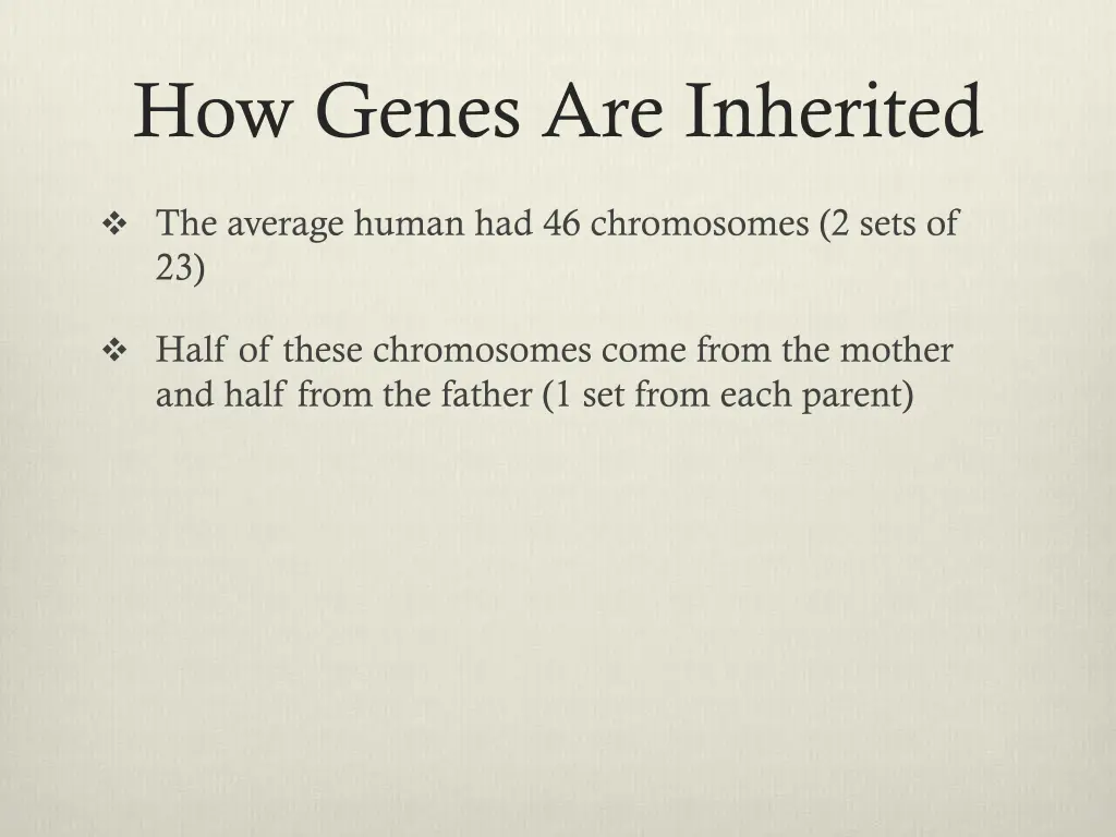 how genes are inherited 1