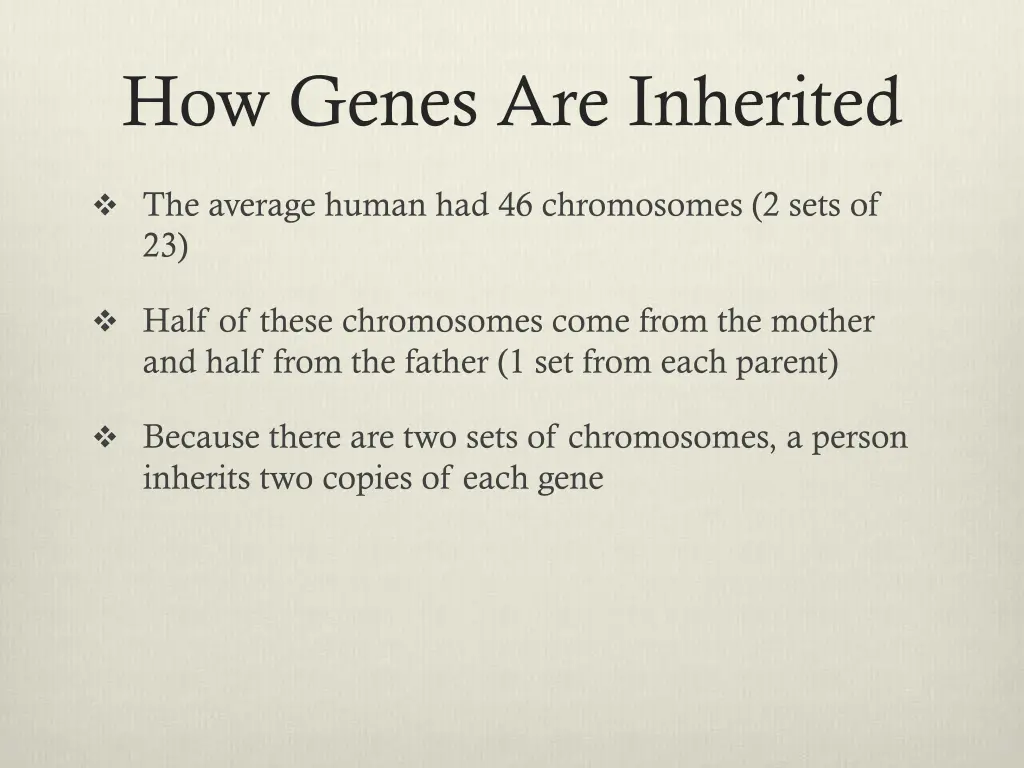 how genes are inherited 2