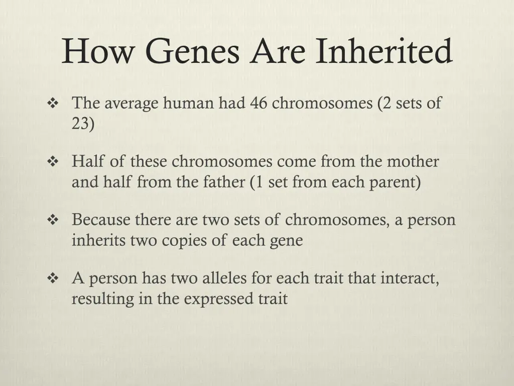 how genes are inherited 3