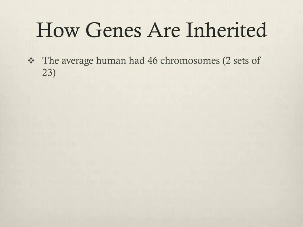 how genes are inherited