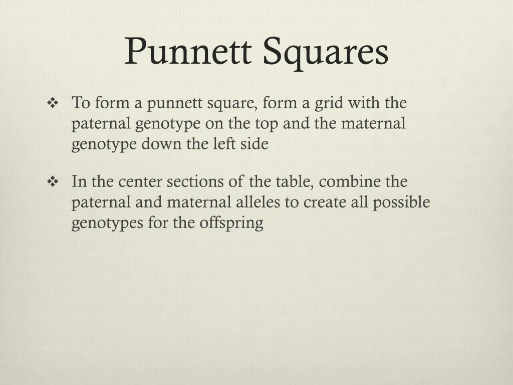 punnett squares 1