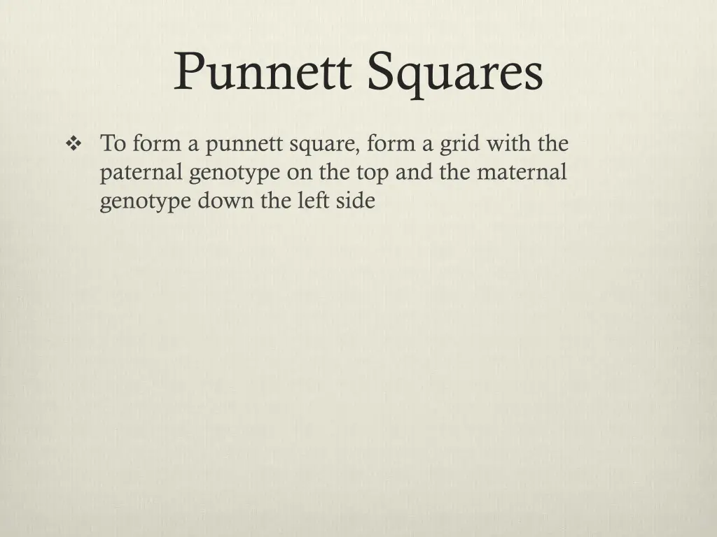 punnett squares