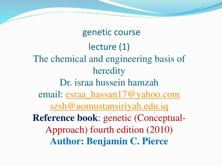 genetic course lecture 1