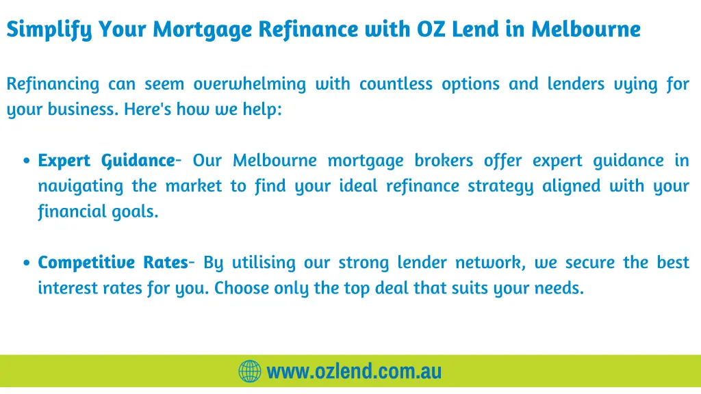 simplify your mortgage refinance with oz lend