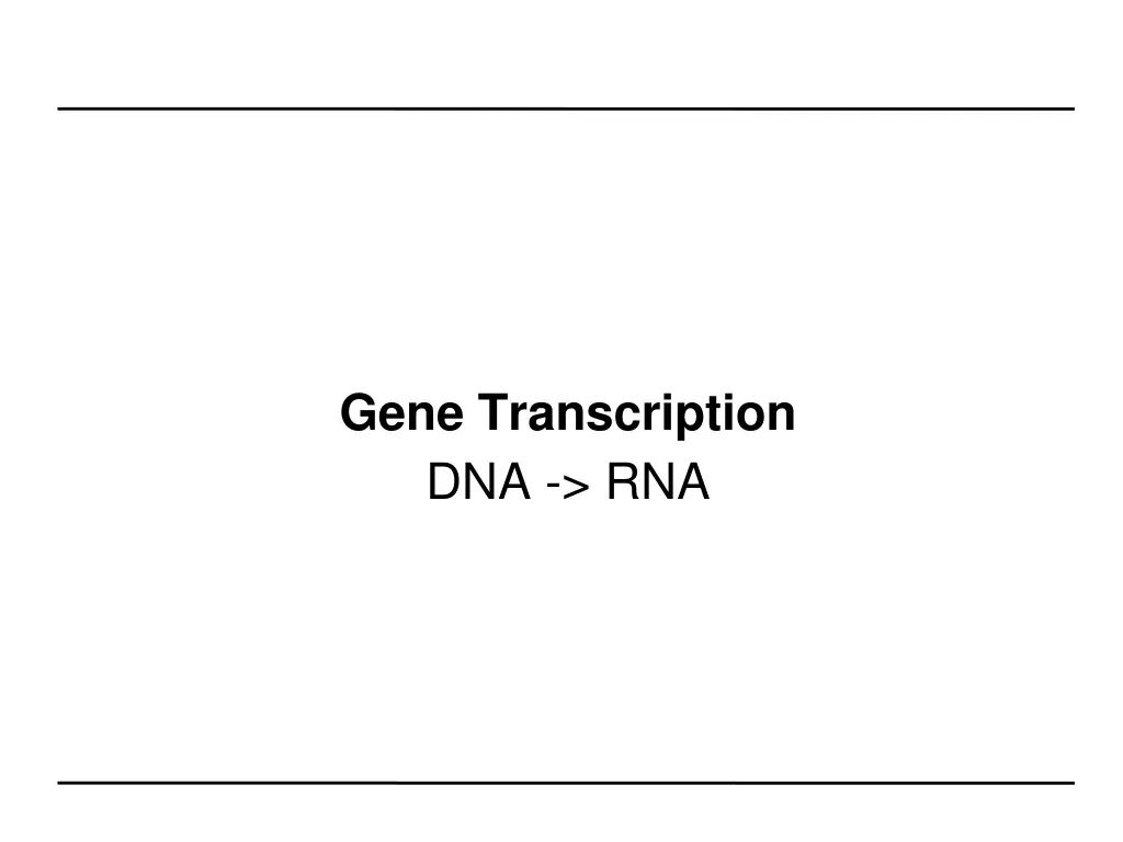 gene transcription dna rna