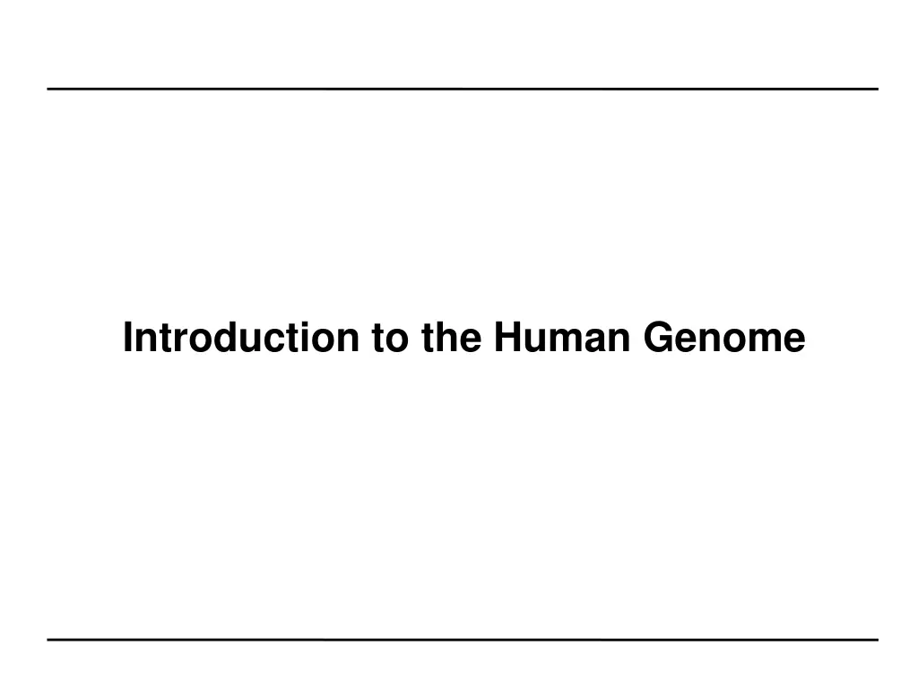 introduction to the human genome