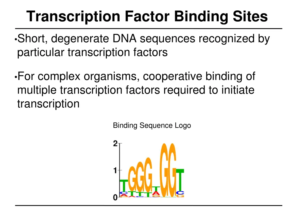 transcription factor binding sites