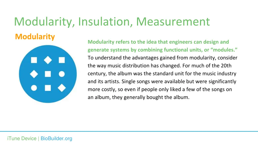 modularity insulation measurement modularity