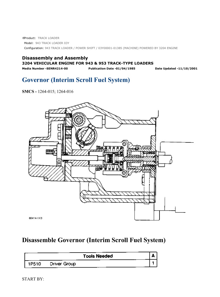 943 track loader power shift 03y00001 01385