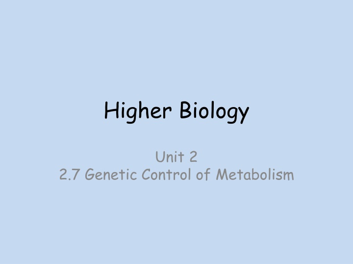 higher biology