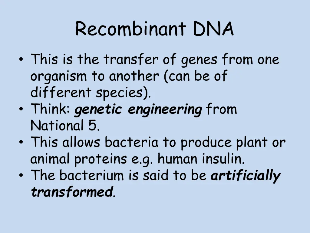 recombinant dna