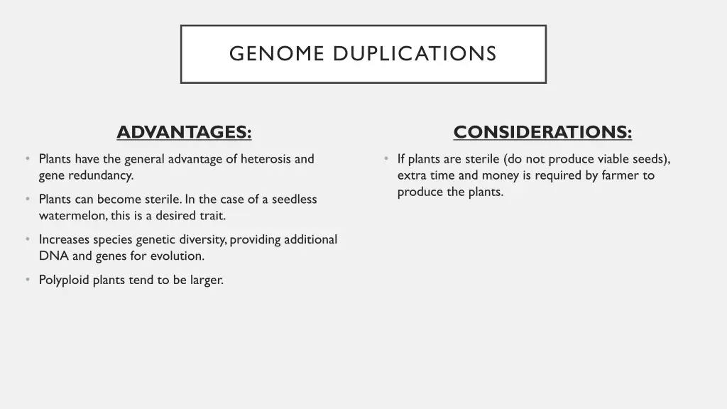 genome duplications 1