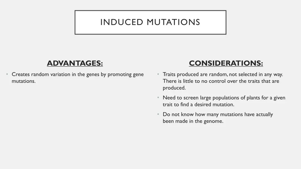 induced mutations 1