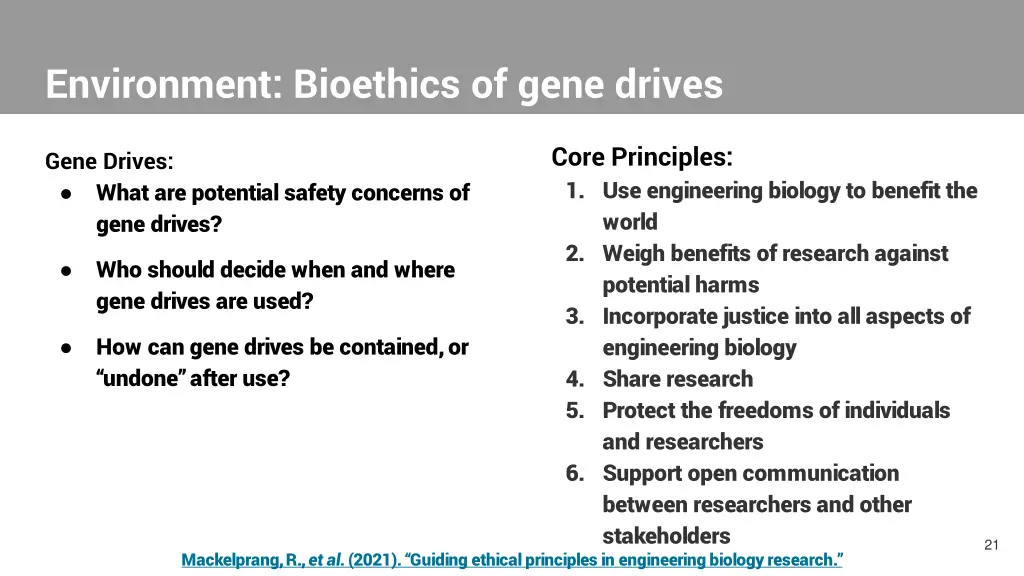 environment bioethics of gene drives